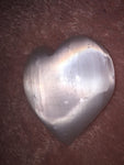 Polished Selenite Heart