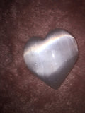 Polished Selenite Heart