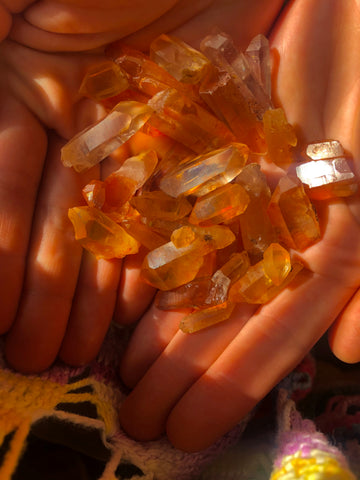 Tangerine Dream Lemurian Crystals