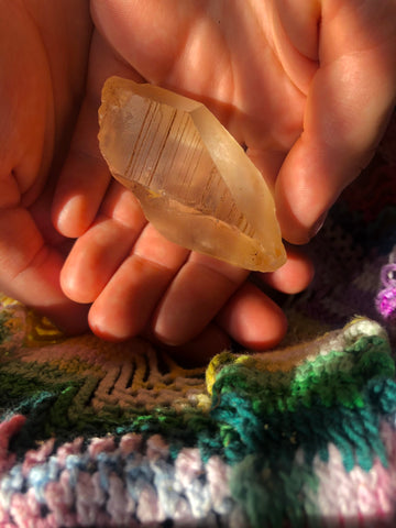 Large Tangerine Dream Lemurian Crystal